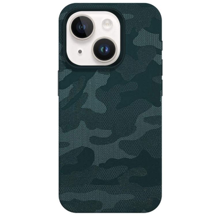 Camouflage Ice Feel Texture MagSafe PU Hybrid PC Phone Case, For iPhone 13, For iPhone 12