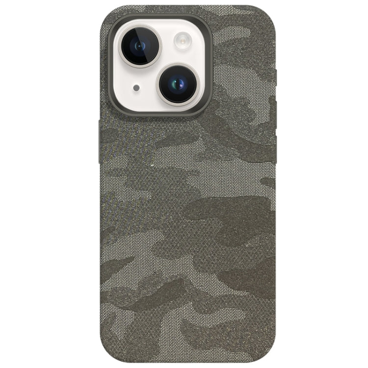 Camouflage Ice Feel Texture MagSafe PU Hybrid PC Phone Case, For iPhone 13, For iPhone 12