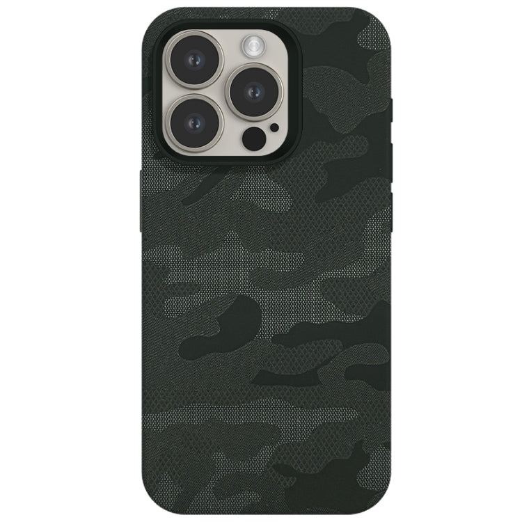 Camouflage Ice Feel Texture MagSafe PU Hybrid PC Phone Case, For iPhone 15 Pro Max, For iPhone 15 Pro