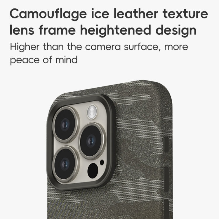 Camouflage Ice Feel Texture MagSafe PU Hybrid PC Phone Case, For iPhone 13 Pro Max, For iPhone 13 Pro