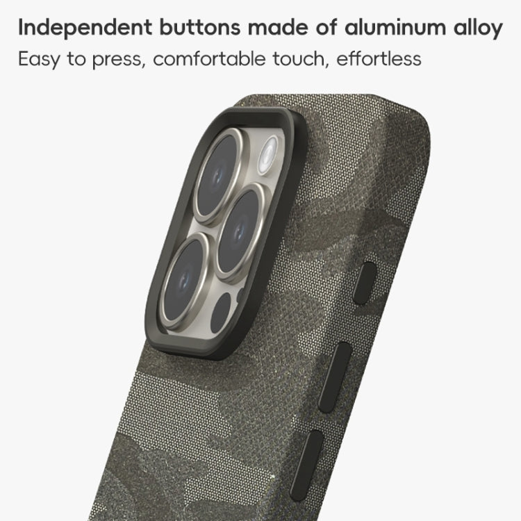 Camouflage Ice Feel Texture MagSafe PU Hybrid PC Phone Case, For iPhone 13, For iPhone 12