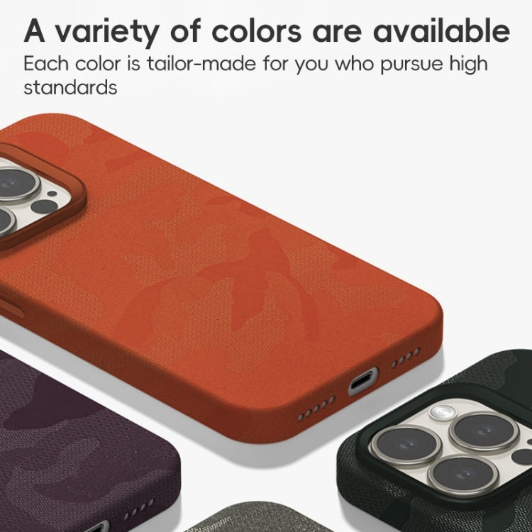 Camouflage Ice Feel Texture MagSafe PU Hybrid PC Phone Case, For iPhone 15 Pro Max, For iPhone 15 Pro