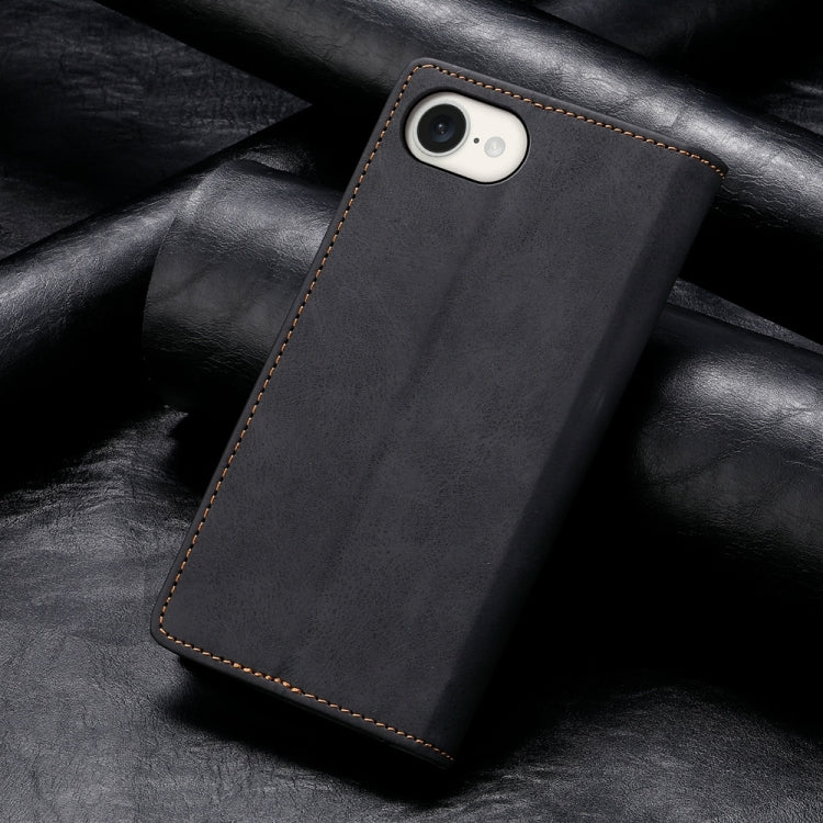 Business Solid Color Magnetic RFID Leather Phone Case, For iPhone 17 Pro Max, For iPhone 17 Pro, For iPhone 17, For iPhone 17 Air