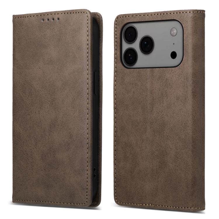 Business Solid Color Magnetic RFID Leather Phone Case, For iPhone 17 Pro Max, For iPhone 17 Pro, For iPhone 17, For iPhone 17 Air