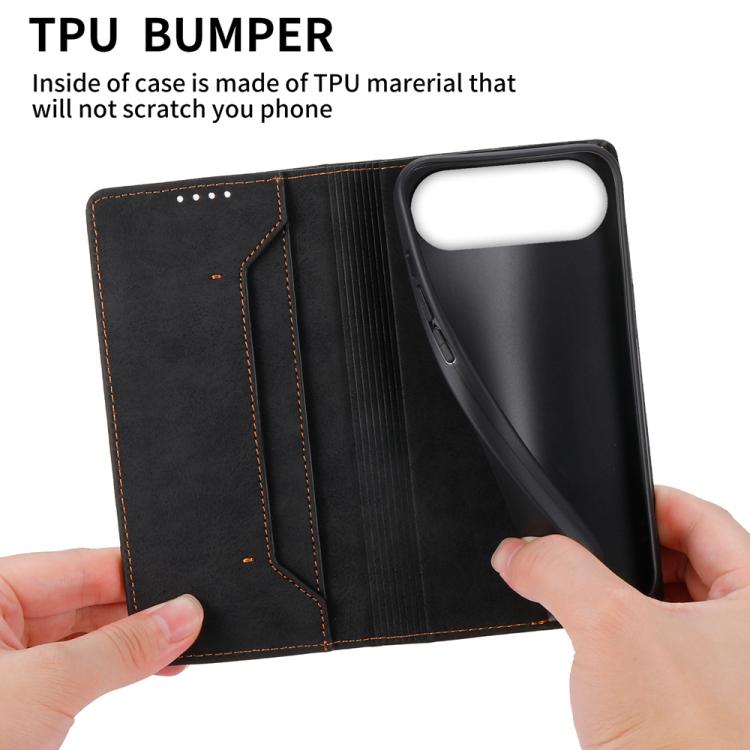 Business Solid Color Magnetic RFID Leather Phone Case, iPhone 16e, For iPhone 16 Pro Max, For iPhone 16 Pro, For iPhone 16 Plus