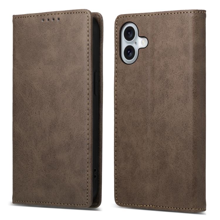 Business Solid Color Magnetic RFID Leather Phone Case, For iPhone 17 Pro Max, For iPhone 17 Pro, For iPhone 17, For iPhone 17 Air