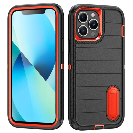 Defender Gen2 Rugged PC + Silicone Phone Case with Holder, For iPhone 13 Pro, For iPhone 13, For iPhone 12