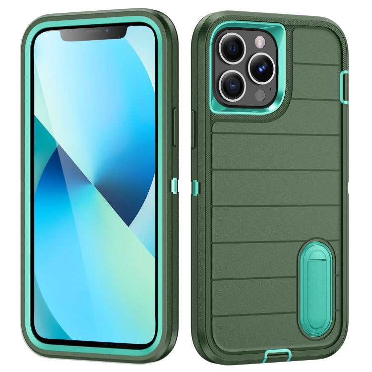 Defender Gen2 Rugged PC + Silicone Phone Case with Holder, For iPhone 13 Pro, For iPhone 13, For iPhone 12