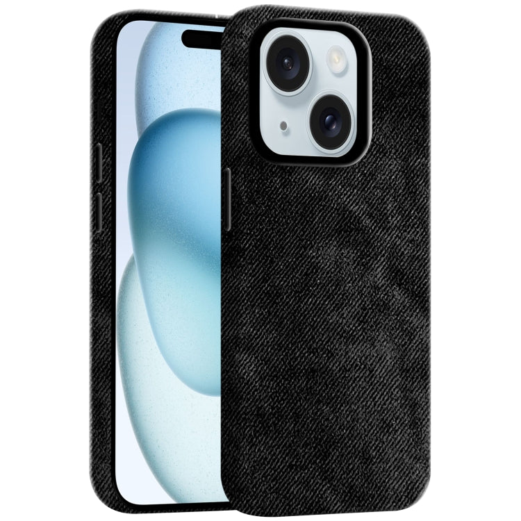 Skin Feel Denim Leather MagSafe Phone Case, For iPhone 15, For iPhone 14