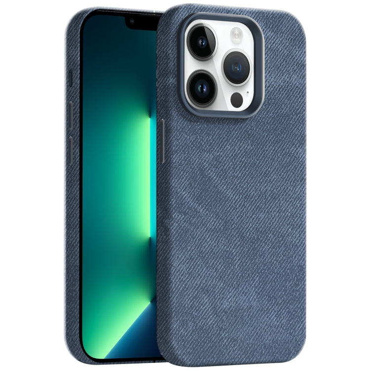 Skin Feel Denim Leather MagSafe Phone Case, For iPhone 13 Pro Max, For iPhone 13 Pro
