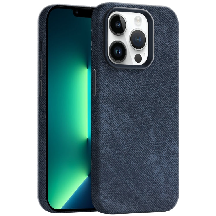 Skin Feel Denim Leather MagSafe Phone Case, For iPhone 13 Pro Max, For iPhone 13 Pro