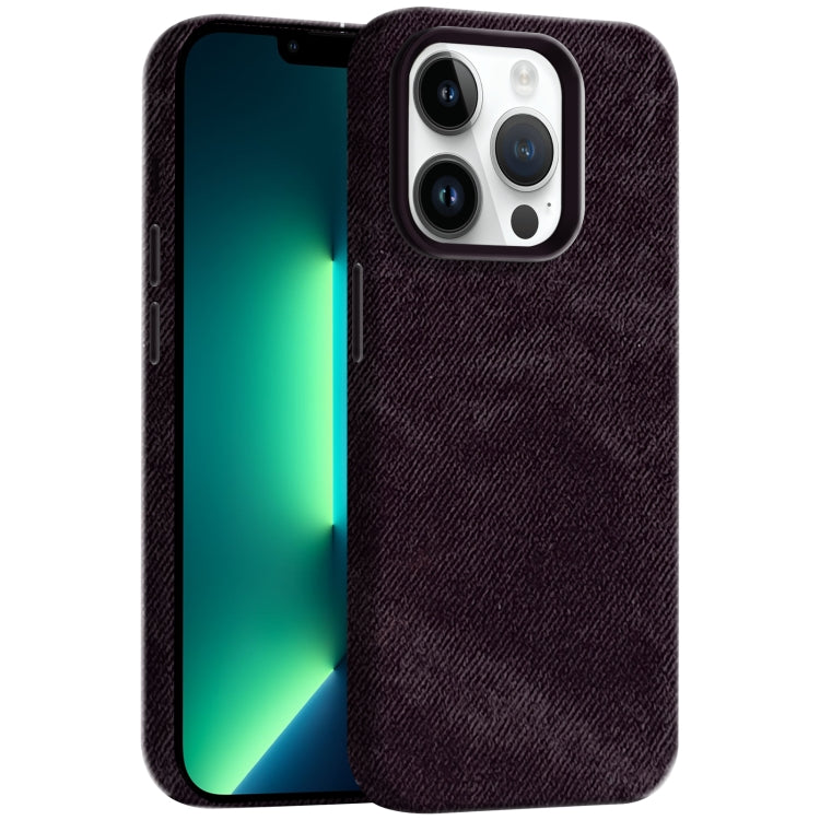 Skin Feel Denim Leather MagSafe Phone Case, For iPhone 13 Pro Max, For iPhone 13 Pro