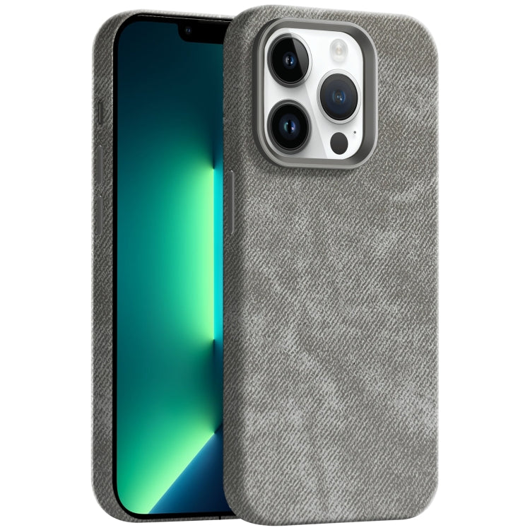 Skin Feel Denim Leather MagSafe Phone Case, For iPhone 13 Pro Max, For iPhone 13 Pro