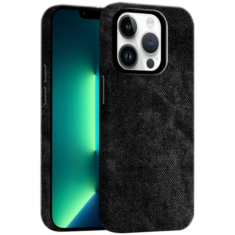 Skin Feel Denim Leather MagSafe Phone Case, For iPhone 13 Pro Max, For iPhone 13 Pro
