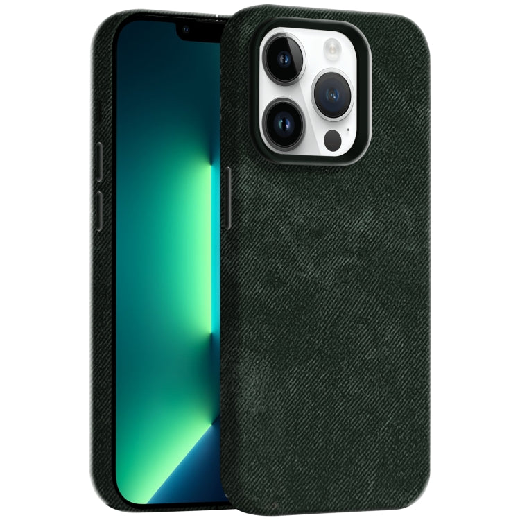 Skin Feel Denim Leather MagSafe Phone Case, For iPhone 13 Pro Max, For iPhone 13 Pro