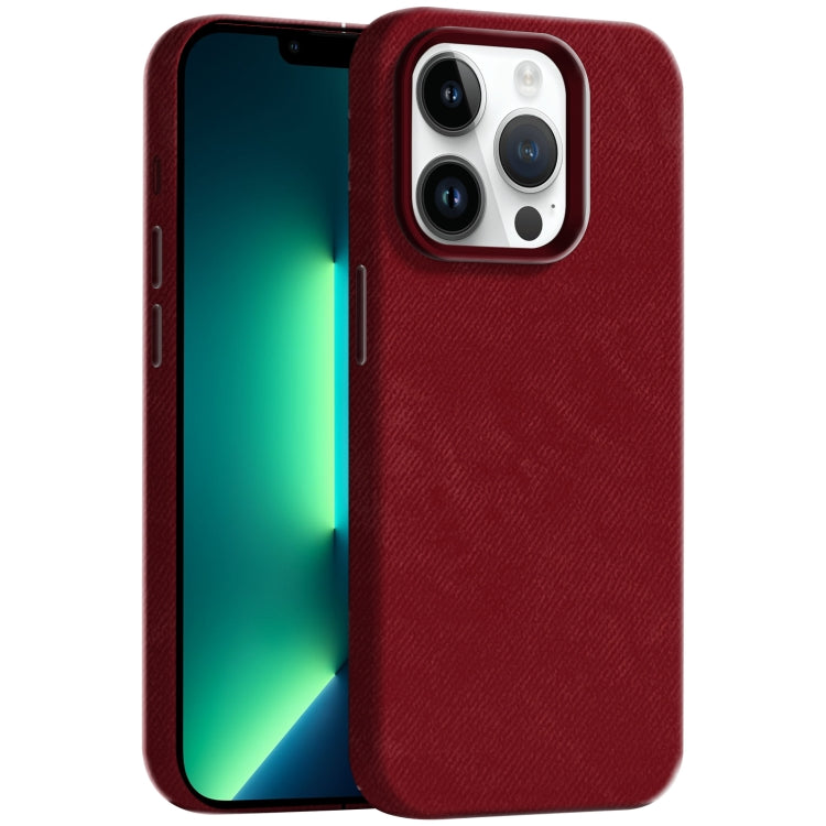Skin Feel Denim Leather MagSafe Phone Case, For iPhone 13 Pro Max, For iPhone 13 Pro
