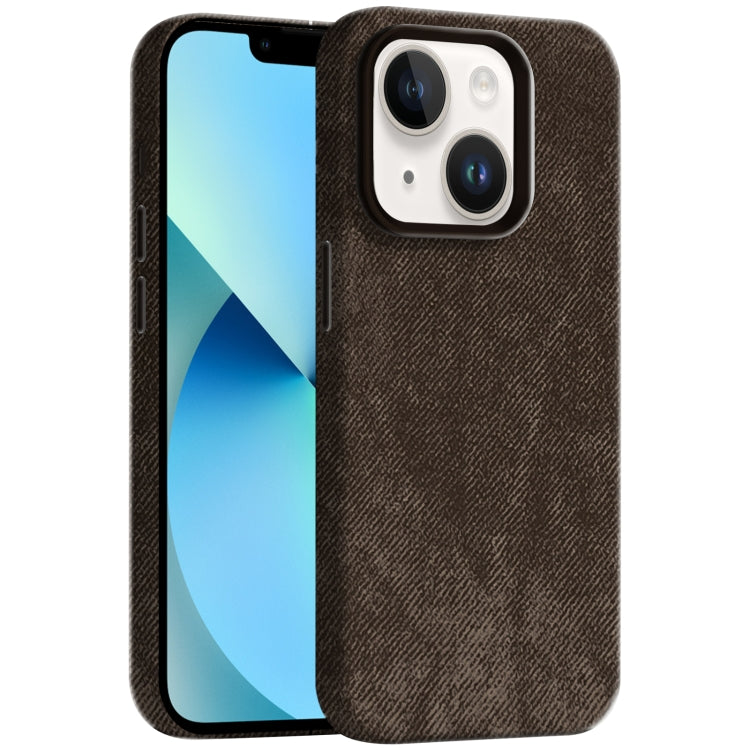 Skin Feel Denim Leather MagSafe Phone Case, For iPhone 13, For iPhone 12 Pro Max