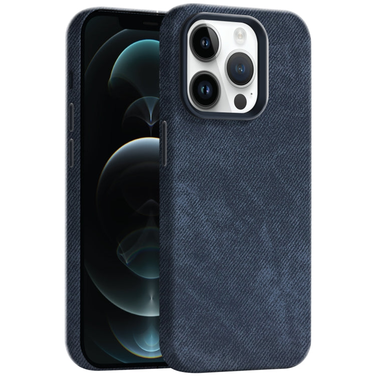 Skin Feel Denim Leather MagSafe Phone Case, For iPhone 13, For iPhone 12 Pro Max