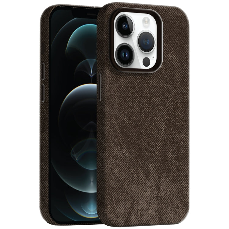 Skin Feel Denim Leather MagSafe Phone Case, For iPhone 13, For iPhone 12 Pro Max