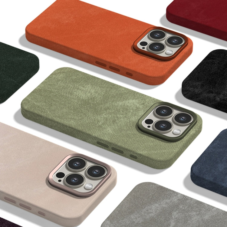 Skin Feel Denim Leather MagSafe Phone Case, For iPhone 13 Pro Max, For iPhone 13 Pro
