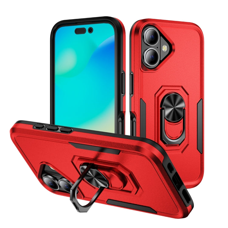 Pioneer Armor Heavy Duty PC + TPU Phone Case with Holder, For iPhone 16