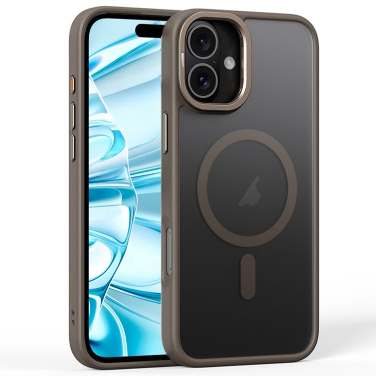 Frosted Lens Holder MagSafe Magnetic Phone Case, For iPhone 16 Pro Max, For iPhone 16 Pro, For iPhone 16 Plus, For iPhone 16