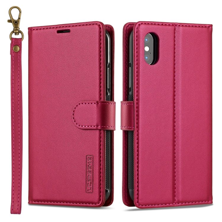 LC.IMEEKE L2 Series Detachable Magsafe PU Phone Case with Lanyard, For iPhone 12 / 12 Pro, For iPhone 12 Pro Max, For iPhone 11, For iPhone X / XS