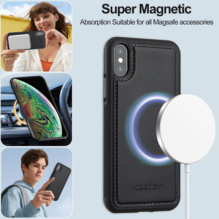 LC.IMEEKE L2 Series Detachable Magsafe PU Phone Case with Lanyard, For iPhone XR, For iPhone XS Max, For iPhone 7 Plus / 8 Plus