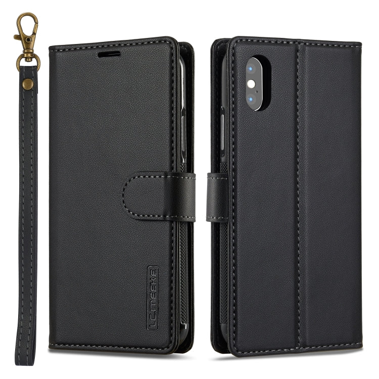 LC.IMEEKE L2 Series Detachable Magsafe PU Phone Case with Lanyard, For iPhone XR, For iPhone XS Max, For iPhone 7 Plus / 8 Plus