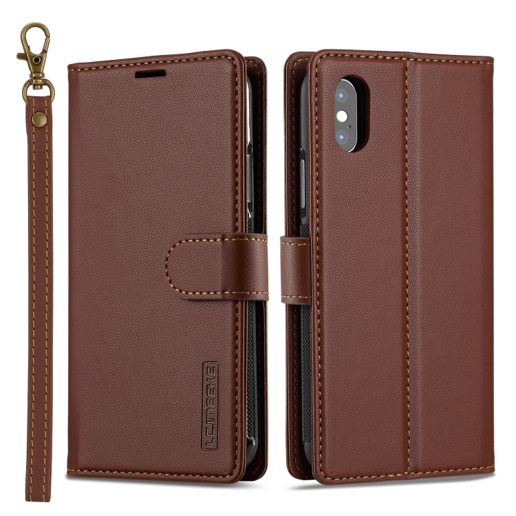 LC.IMEEKE L2 Series Detachable Magsafe PU Phone Case with Lanyard, For iPhone XR, For iPhone XS Max, For iPhone 7 Plus / 8 Plus