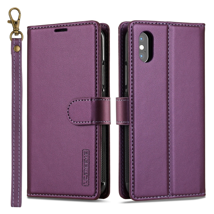 LC.IMEEKE L2 Series Detachable Magsafe PU Phone Case with Lanyard, For iPhone XR, For iPhone XS Max, For iPhone 7 Plus / 8 Plus