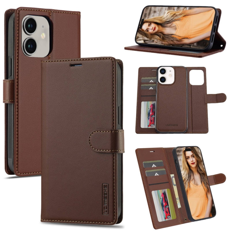 LC.IMEEKE L2 Series Detachable Magsafe PU Phone Case with Lanyard, For iPhone 12 / 12 Pro, For iPhone 12 Pro Max, For iPhone 11, For iPhone X / XS