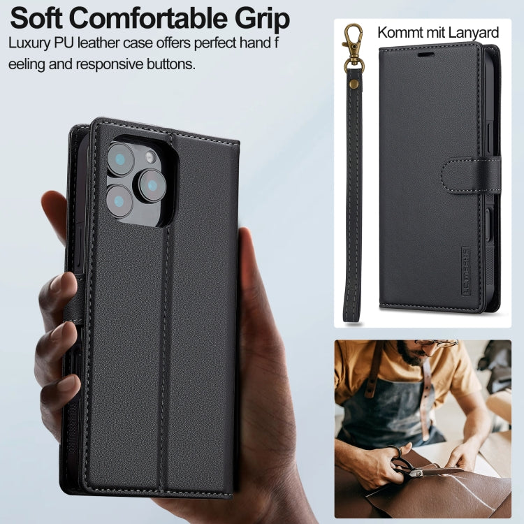 LC.IMEEKE L2 Series Detachable Magsafe PU Phone Case with Lanyard, For iPhone 16 Pro Max, For iPhone 16 Pro, For iPhone 16 Plus, For iPhone 16