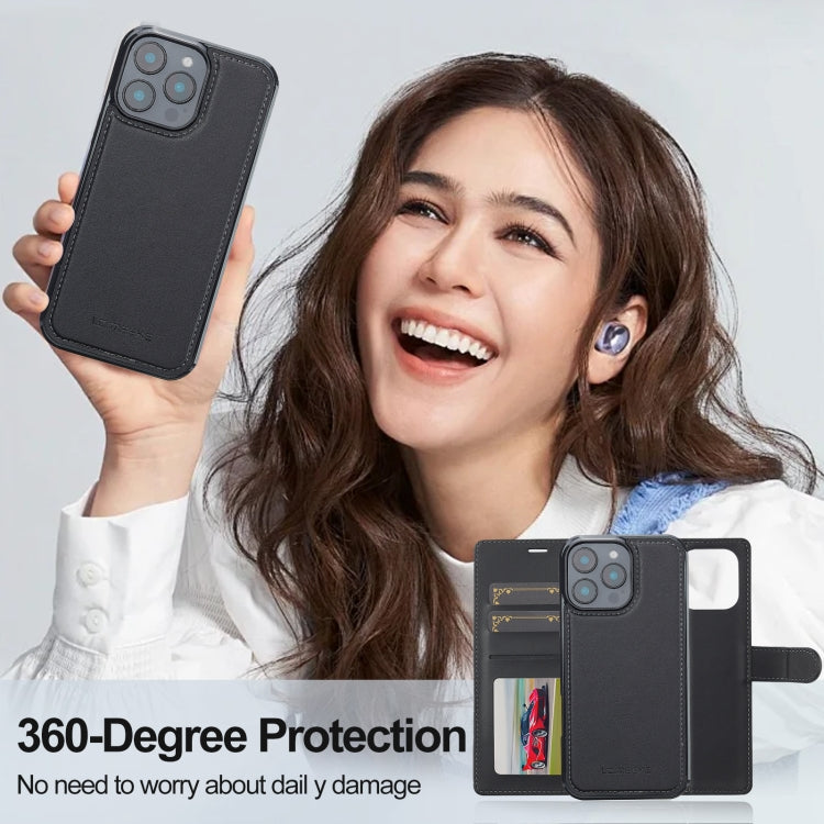 LC.IMEEKE L2 Series Detachable Magsafe PU Phone Case with Lanyard, For iPhone 16 Pro Max, For iPhone 16 Pro, For iPhone 16 Plus, For iPhone 16