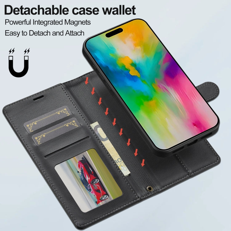LC.IMEEKE L2 Series Detachable Magsafe PU Phone Case with Lanyard, For iPhone 16 Pro Max, For iPhone 16 Pro, For iPhone 16 Plus, For iPhone 16