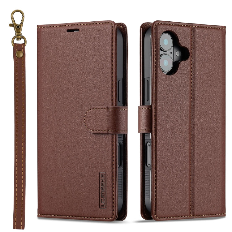 LC.IMEEKE L2 Series Detachable Magsafe PU Phone Case with Lanyard, For iPhone 16 Pro Max, For iPhone 16 Pro, For iPhone 16 Plus, For iPhone 16