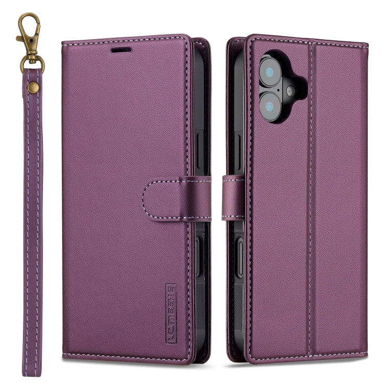 LC.IMEEKE L2 Series Detachable Magsafe PU Phone Case with Lanyard, For iPhone 16 Pro Max, For iPhone 16 Pro, For iPhone 16 Plus, For iPhone 16