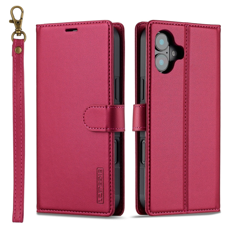 LC.IMEEKE L2 Series Detachable Magsafe PU Phone Case with Lanyard, For iPhone 16 Pro Max, For iPhone 16 Pro, For iPhone 16 Plus, For iPhone 16