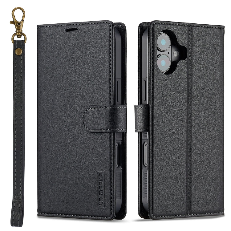 LC.IMEEKE L2 Series Detachable Magsafe PU Phone Case with Lanyard, For iPhone 16 Pro Max, For iPhone 16 Pro, For iPhone 16 Plus, For iPhone 16