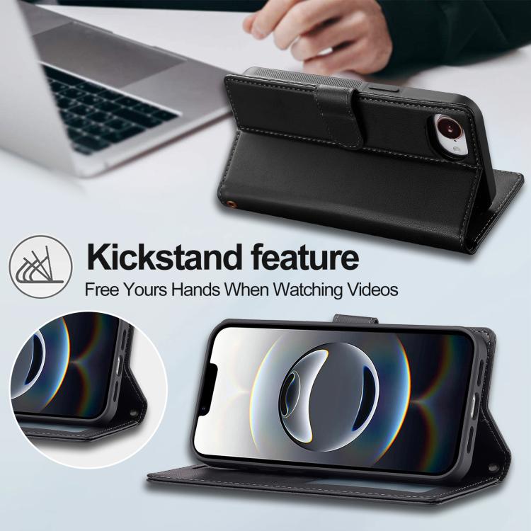 LC.IMEEKE L2 Series Detachable Magsafe PU Phone Case with Lanyard, For iPhone 17 Pro Max, For iPhone 17 Pro, For iPhone Air, For iPhone 16e
