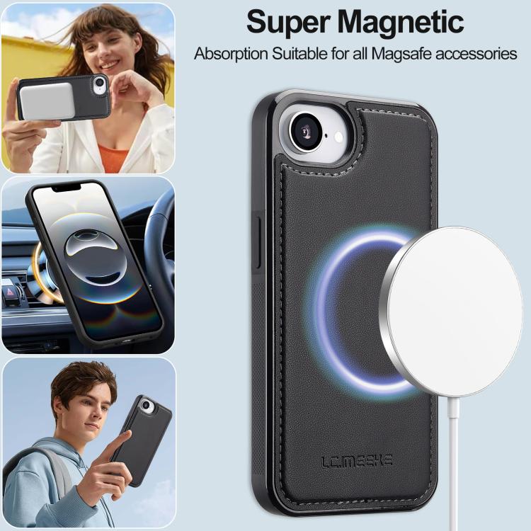 LC.IMEEKE L2 Series Detachable Magsafe PU Phone Case with Lanyard, For iPhone 17 Pro Max, For iPhone 17 Pro, For iPhone Air, For iPhone 16e