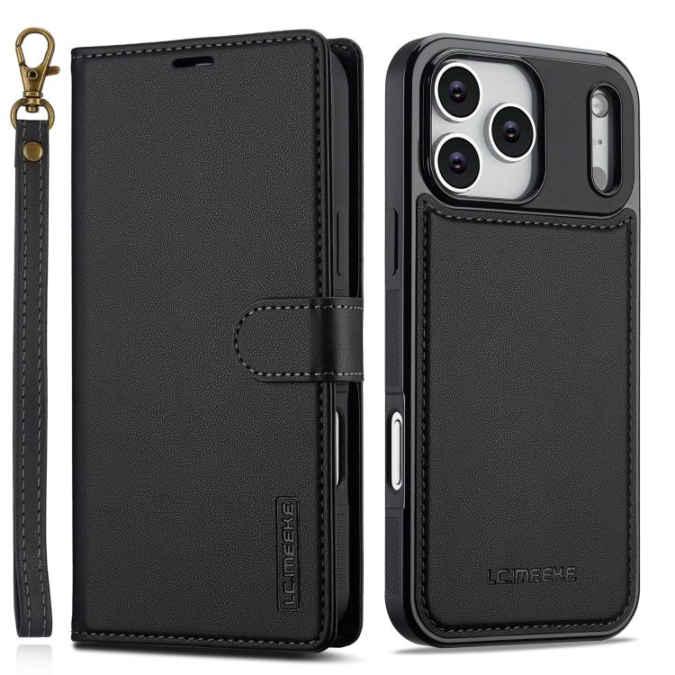 LC.IMEEKE L2 Series Detachable Magsafe PU Phone Case with Lanyard, For iPhone 17 Pro Max, For iPhone 17 Pro, For iPhone Air, For iPhone 16e