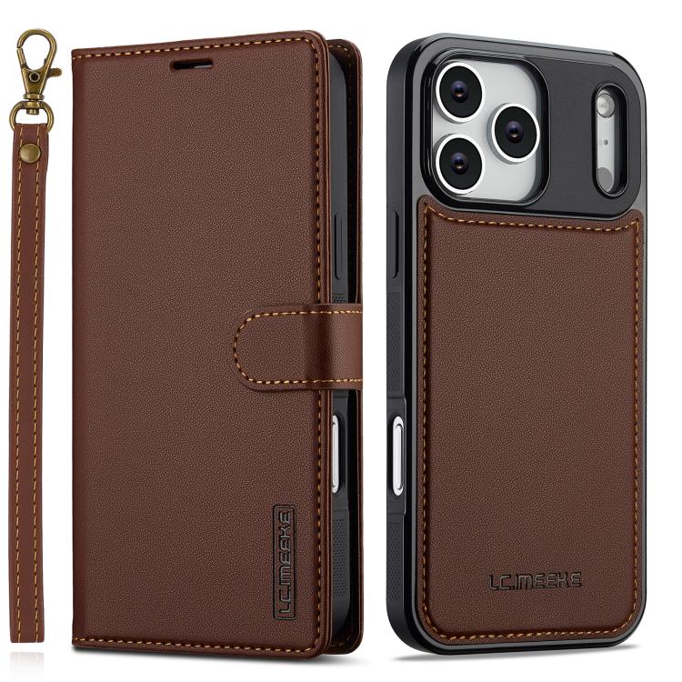 LC.IMEEKE L2 Series Detachable Magsafe PU Phone Case with Lanyard, For iPhone 17 Pro Max, For iPhone 17 Pro, For iPhone Air, For iPhone 16e