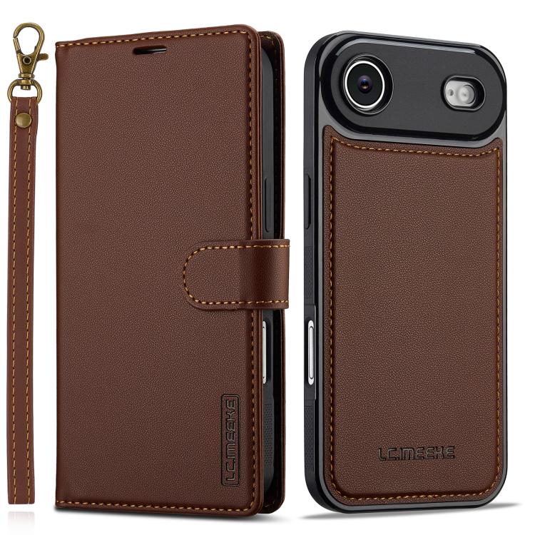 LC.IMEEKE L2 Series Detachable Magsafe PU Phone Case with Lanyard, For iPhone 17 Pro Max, For iPhone 17 Pro, For iPhone Air, For iPhone 16e