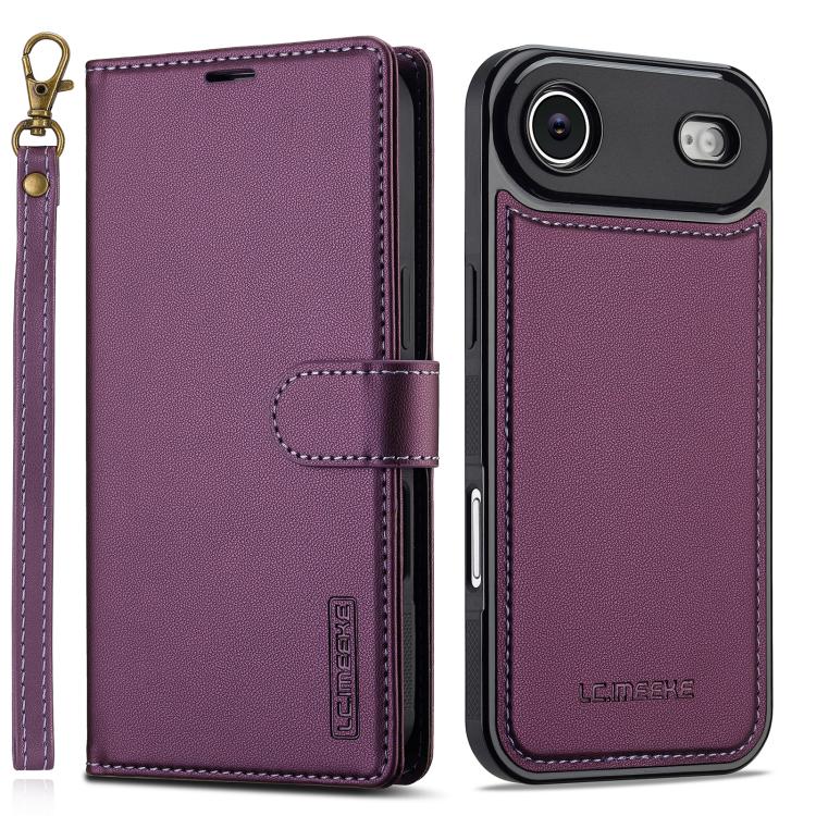 LC.IMEEKE L2 Series Detachable Magsafe PU Phone Case with Lanyard, For iPhone 17 Pro Max, For iPhone 17 Pro, For iPhone Air, For iPhone 16e