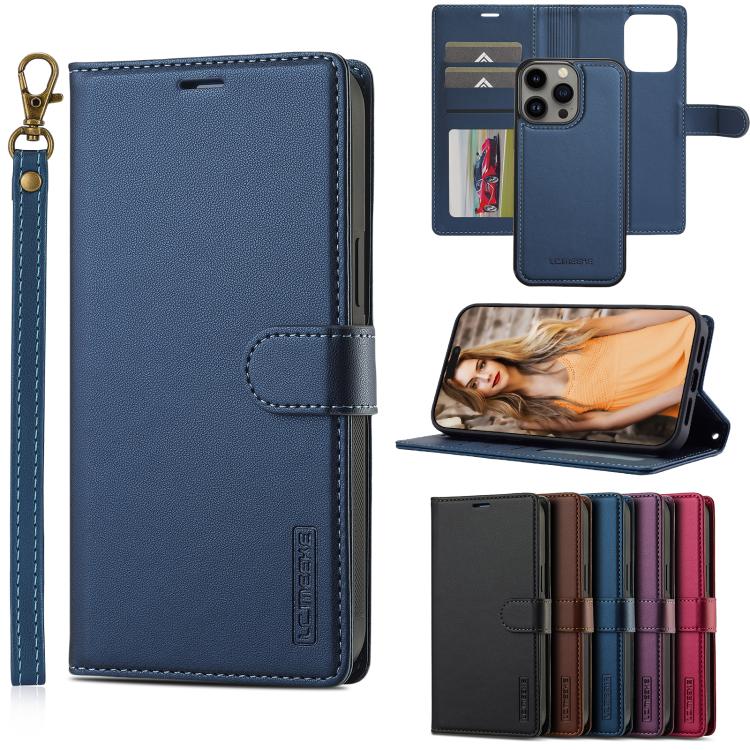 LC.IMEEKE L2 Series Detachable Magsafe PU Phone Case with Lanyard, For iPhone 15 Pro Max, For iPhone 15 Pro, For iPhone 15 Plus, For iPhone 15