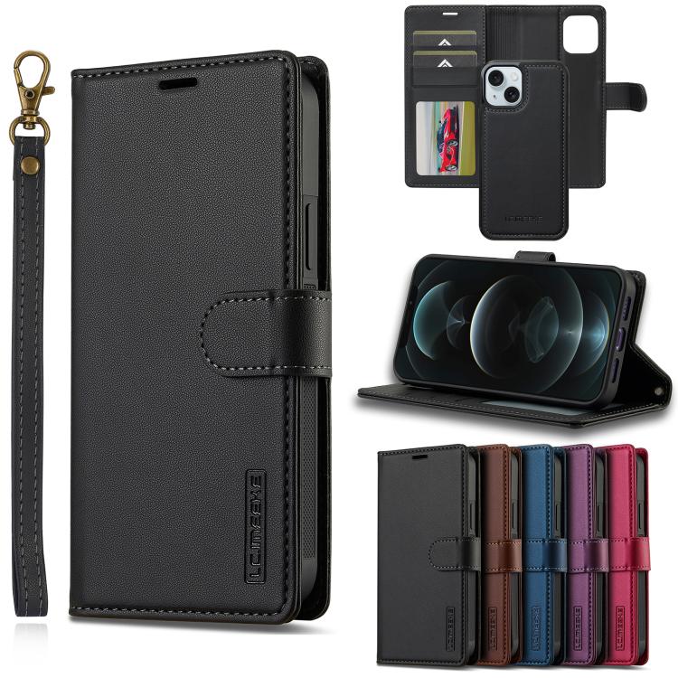 LC.IMEEKE L2 Series Detachable Magsafe PU Phone Case with Lanyard, For iPhone 15 Pro Max, For iPhone 15 Pro, For iPhone 15 Plus, For iPhone 15