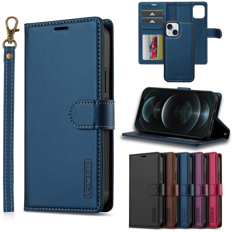 LC.IMEEKE L2 Series Detachable Magsafe PU Phone Case with Lanyard, For iPhone 15 Pro Max, For iPhone 15 Pro, For iPhone 15 Plus, For iPhone 15