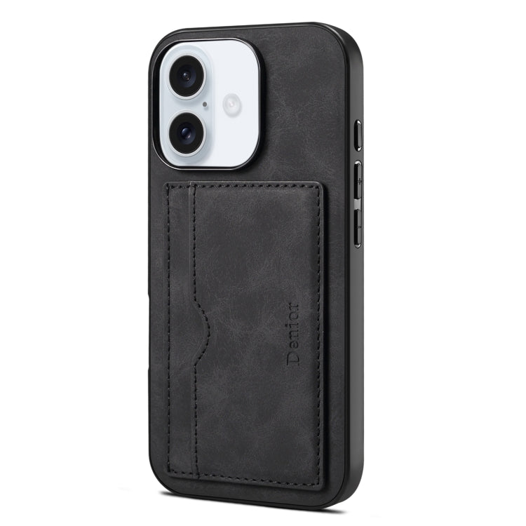 Denior D08 PU Single Card Slot Holder Phone Case, For iPhone 16