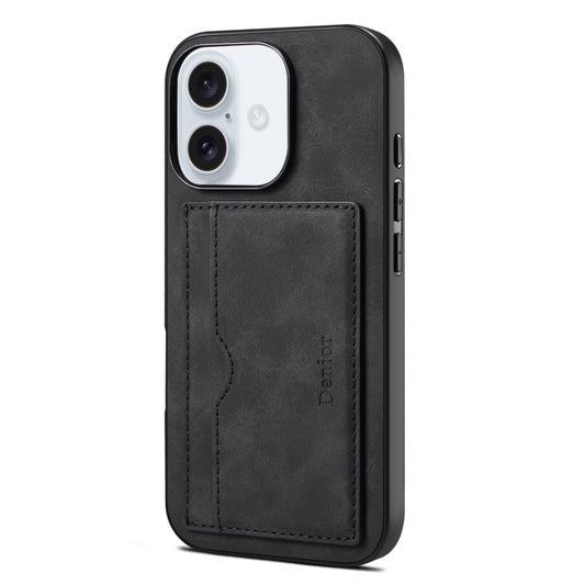 Denior D08 PU Single Card Slot Holder Phone Case, For iPhone 16